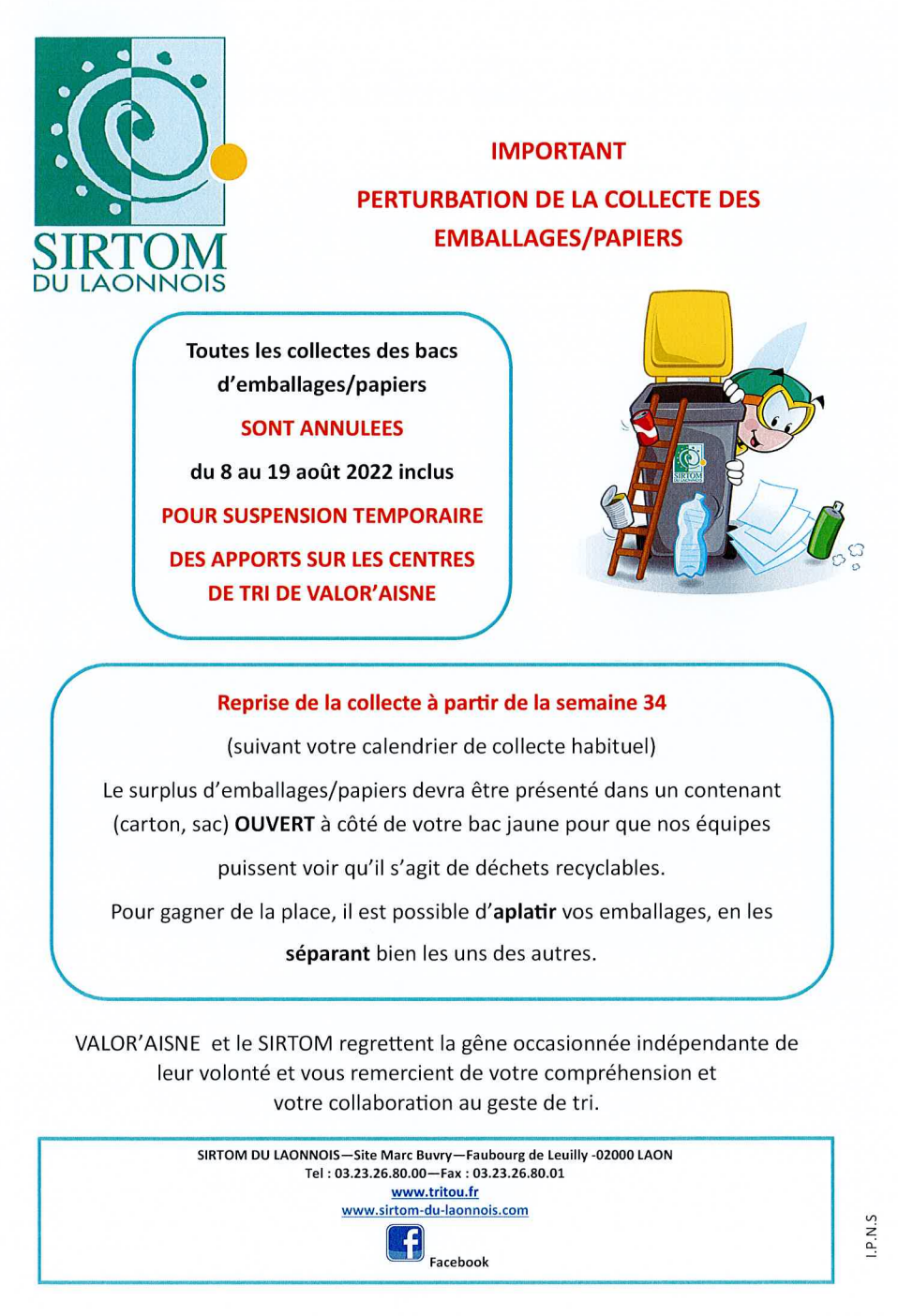 Affiche SIRTOM 07 2022